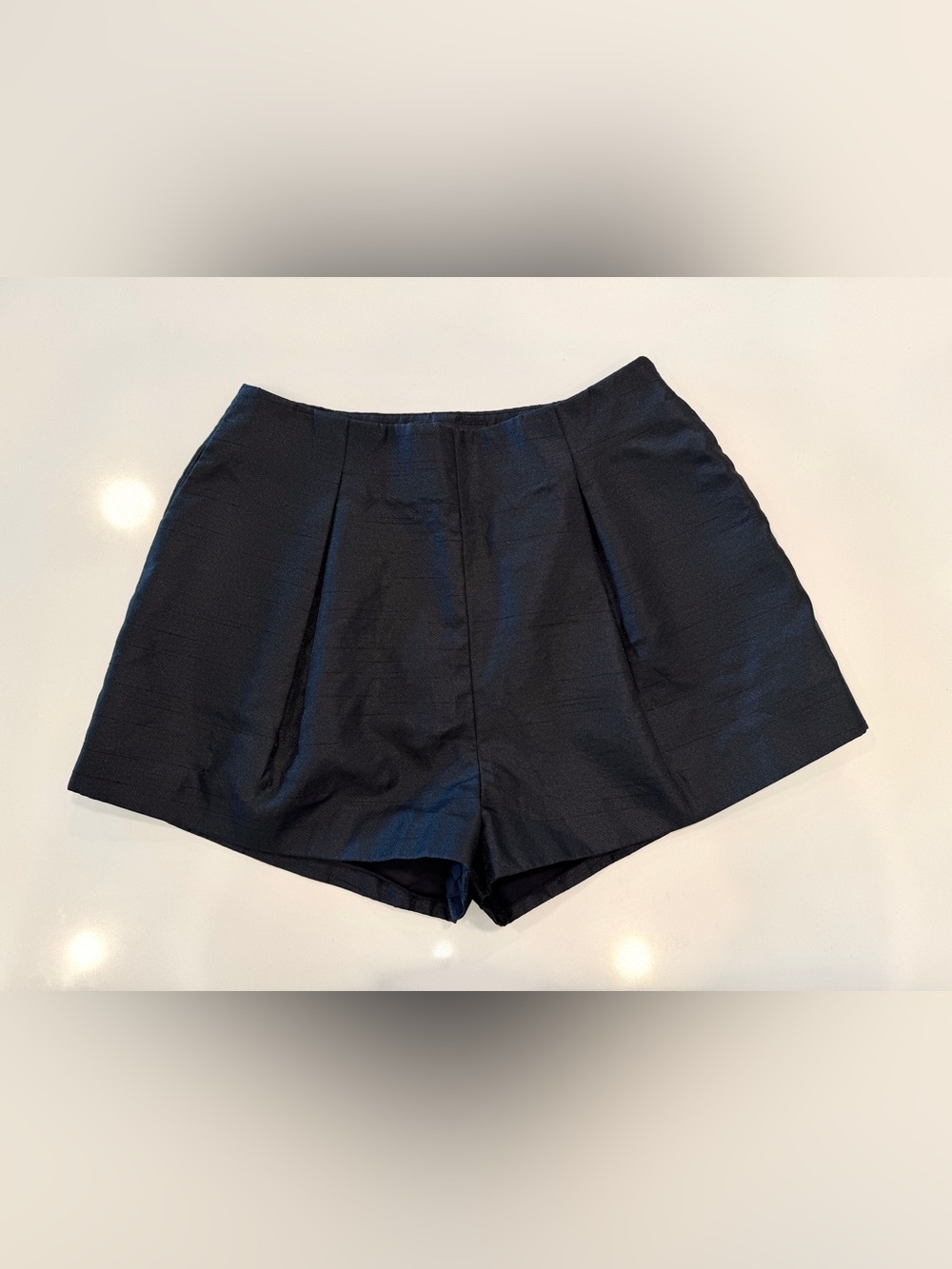 Philipp Plein Couture shimmery black pleated shorts sz Small